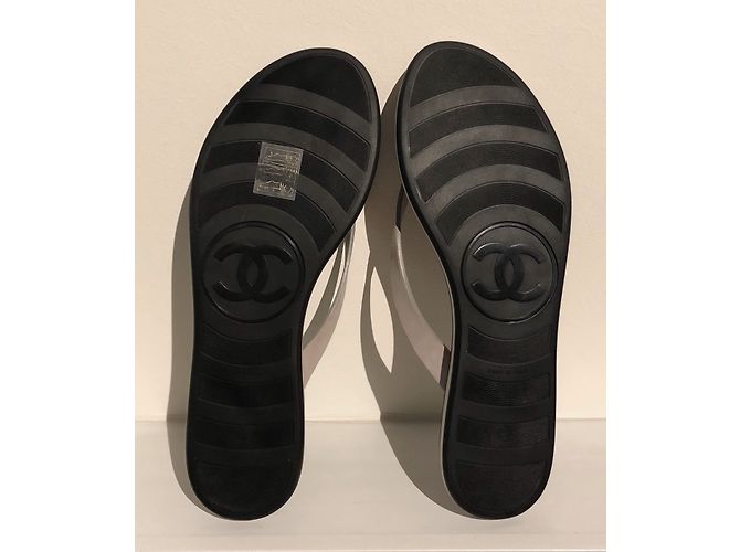 Chanel Sandalen Schwarz Beige - Ansicht 2