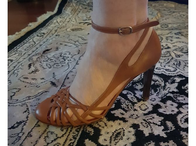 Céline Sandalen Leder Karamell - Ansicht 2