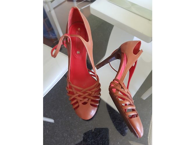 Céline Sandalen Leder Karamell - Ansicht 3