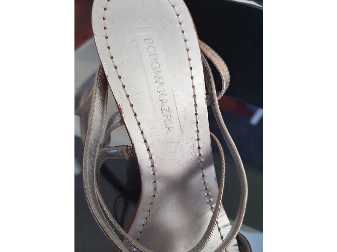 Sandali Bcbg Max Azria in pelle argento 37 - vista 3