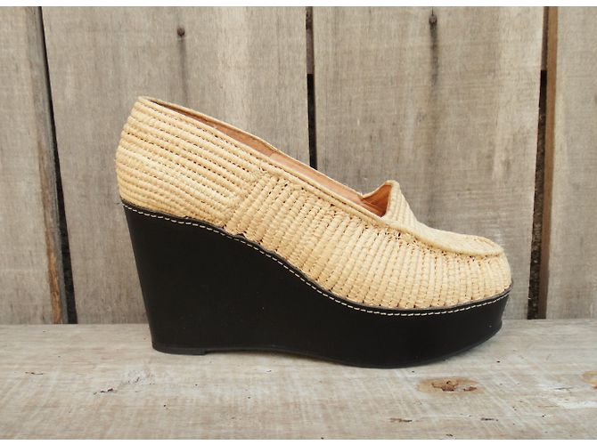 Mocasines Carven de rafia beige - vista 3
