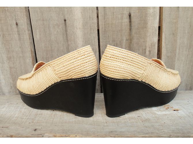 Mocasines Carven de rafia beige - vista 4