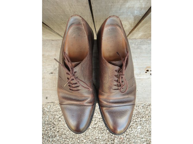 Scarpe Derby Givenchy in pelle granulata marrone - vista 5