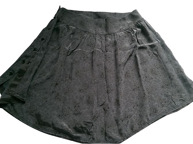Falda de seda estampada Zadig & Voltaire Verde Marrón 40 Castaño - vista 2