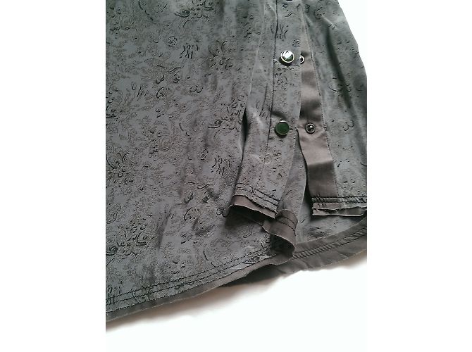 Falda de seda estampada Zadig & Voltaire Verde Marrón 40 Castaño - vista 4