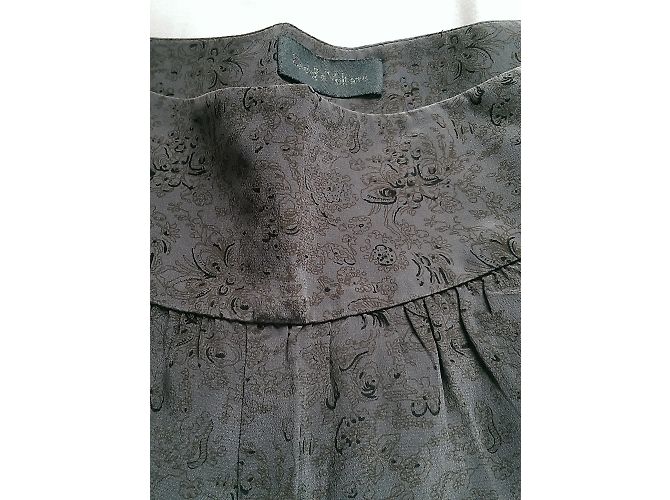 Falda de seda estampada Zadig & Voltaire Verde Marrón 40 Castaño - vista 5
