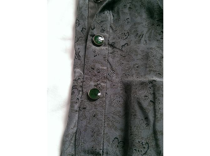 Falda de seda estampada Zadig & Voltaire Verde Marrón 40 Castaño - vista 7