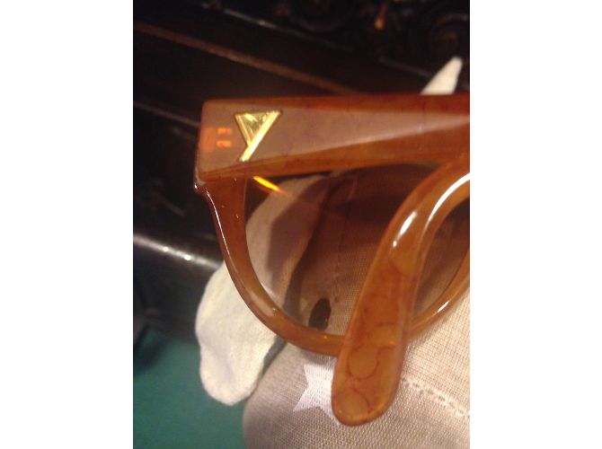 Occhiali da sole geometrici Yves Saint Laurent Nocciola - vista 6