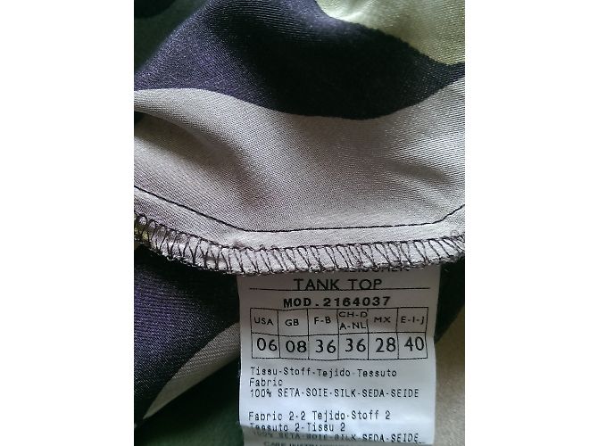 Conjunto de Top y Falda de Seda Estampada Pennyblack Marrón Beige Verde Castaño - vista 3