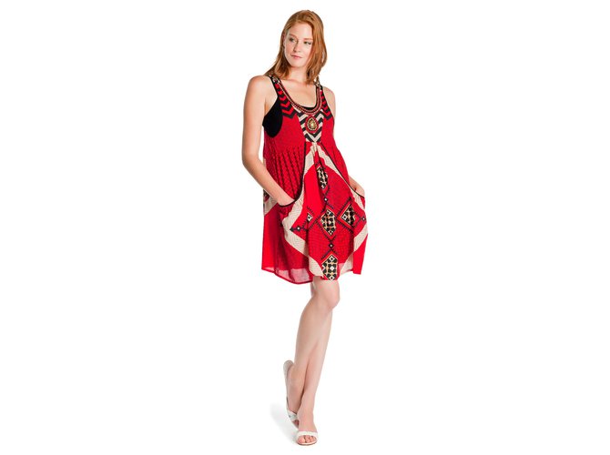 Rene Derhy Kleid Rot - Ansicht 10