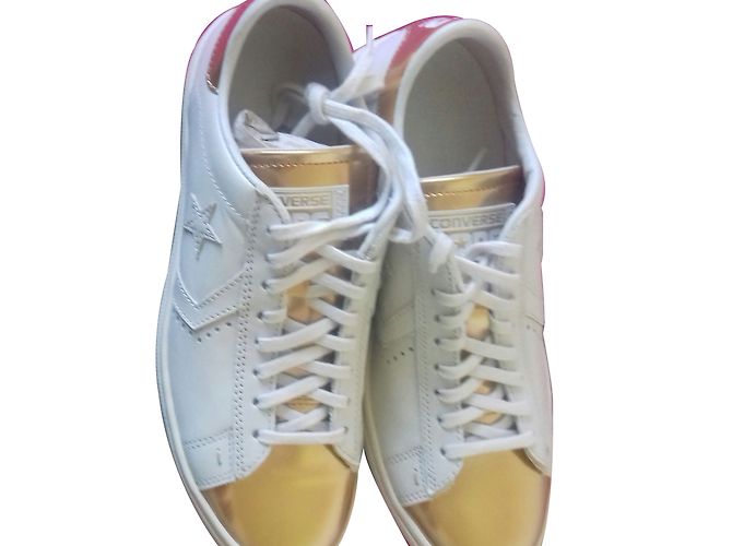 Sneakers Converse in pelle bianca Bianco - vista 2