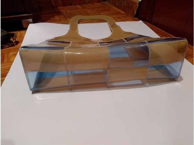 Chanel Borsa in vinile da spiaggia Beige - vista 7