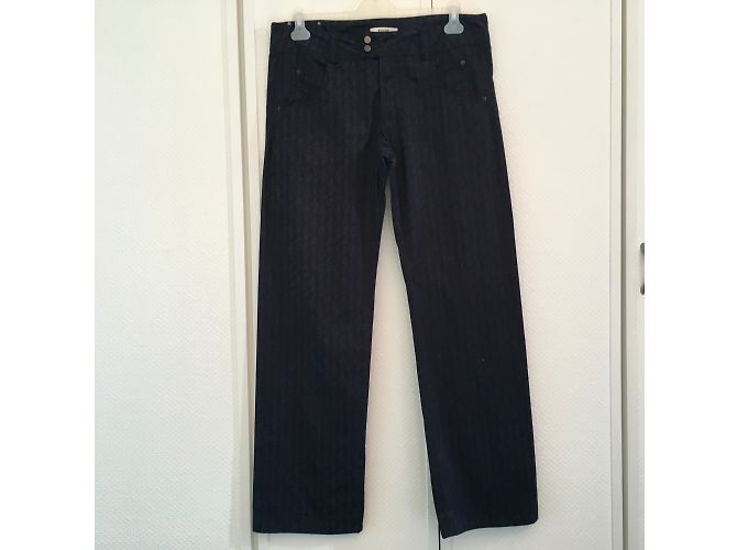 Pantalones Ferré Milano de algodón jacquard azul marino 46 - vista 3