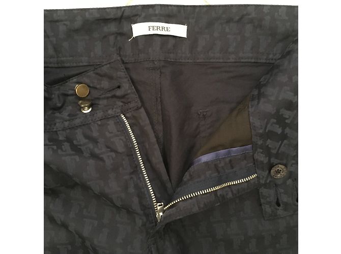 Pantalones Ferré Milano de algodón jacquard azul marino 46 - vista 4
