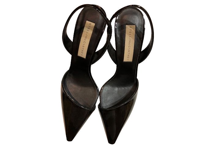 Stella Mc Cartney Décolleté Stella McCartney in vernice nera 10 cm Nero - vista 2