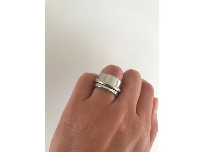 Dinh Van Ring aus Weißgold Größe 53 Silber - Ansicht 2