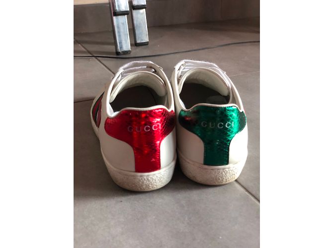 Sneakers Gucci in pelle bianca Bianco - vista 3