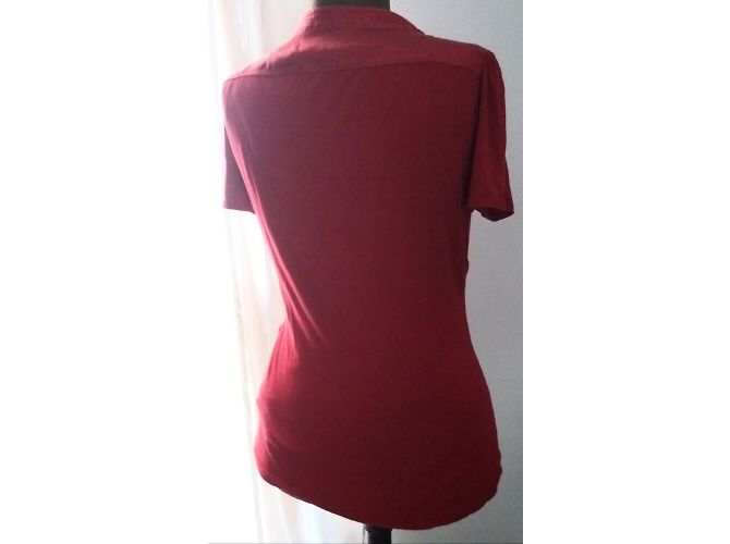 Top de seda rojo de manga corta Karen Millen Roja - vista 4