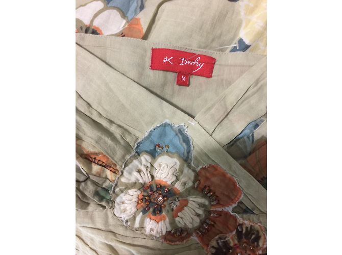 Rene Derhy Vestido floral aplique algodon Multicolor - vista 3