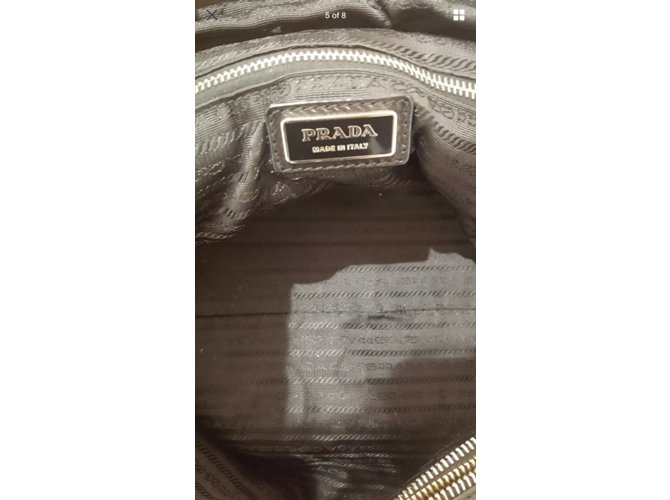 Borsa a mano Prada in pelle nera Nero - vista 10