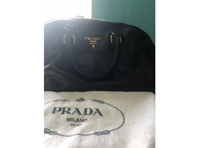 Borsa a mano Prada in pelle nera Nero - vista 2