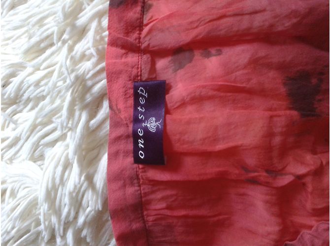 One Step Seidenkleid rot Tie Dye - Ansicht 4
