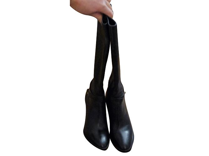 Autre Marque Botas de cuero negro San Marina - vista 2