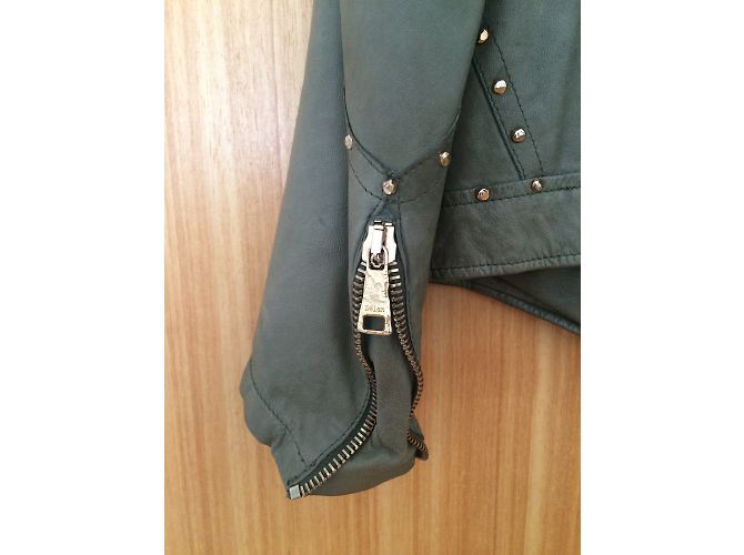 Autre Marque Olivgrüne Delan Lederjacke Khaki - Ansicht 6