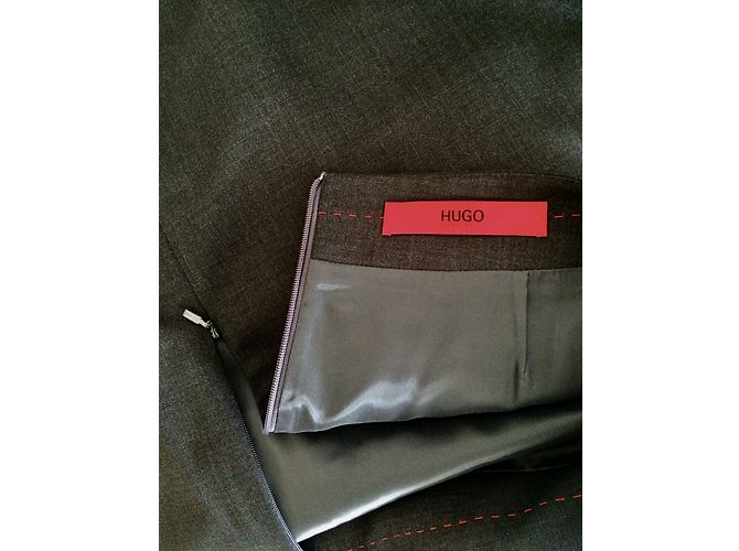 Falda de corte A Hugo Boss gris - vista 4