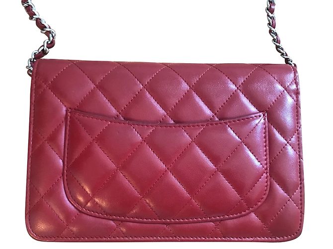 Chanel portafoglio sulla catena Rosso - vista 2