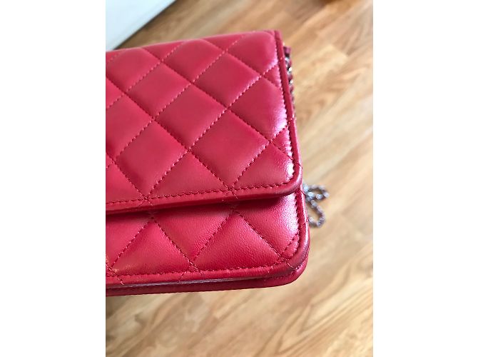 Chanel portafoglio sulla catena Rosso - vista 6