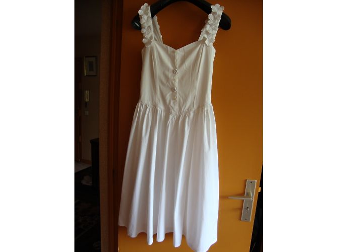 Vestido de algodón blanco sin tirantes Rene Derhy - vista 2
