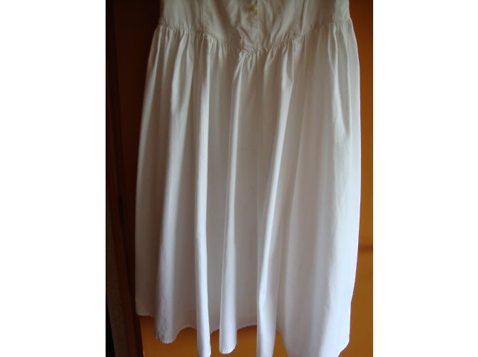 Vestido de algodón blanco sin tirantes Rene Derhy - vista 4