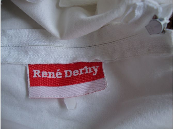 Vestido de algodón blanco sin tirantes Rene Derhy - vista 5