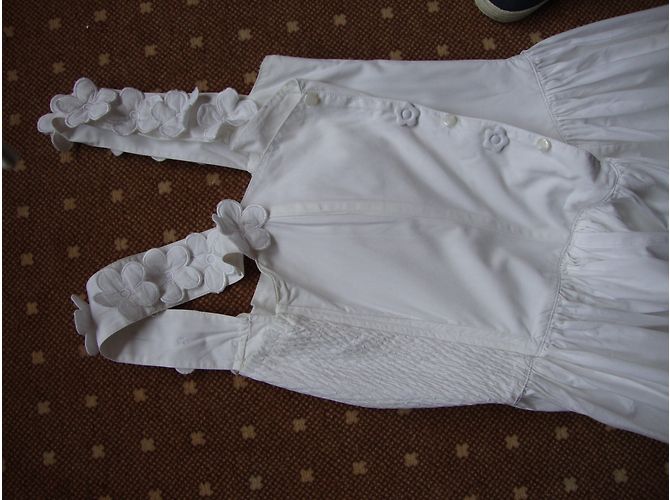 Vestido de algodón blanco sin tirantes Rene Derhy - vista 7