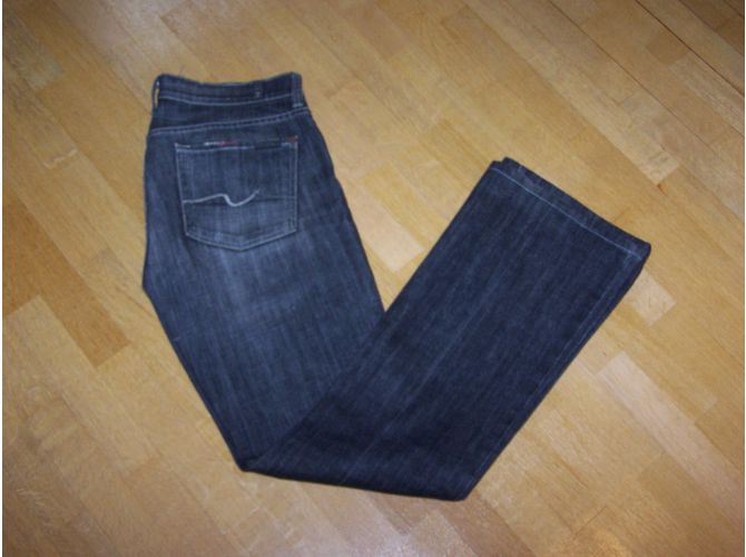 Vaqueros 7 For All Mankind China Wall de pierna recta negros - vista 7