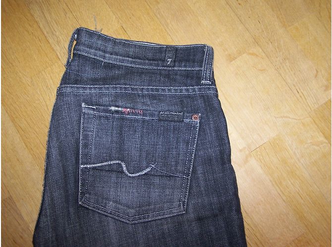 Vaqueros 7 For All Mankind China Wall de pierna recta negros - vista 8