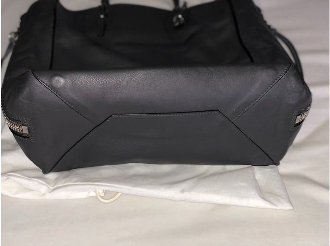 Balenciaga Papier A5 Zip Lederhandtasche Anthrazitgrau - Ansicht 3