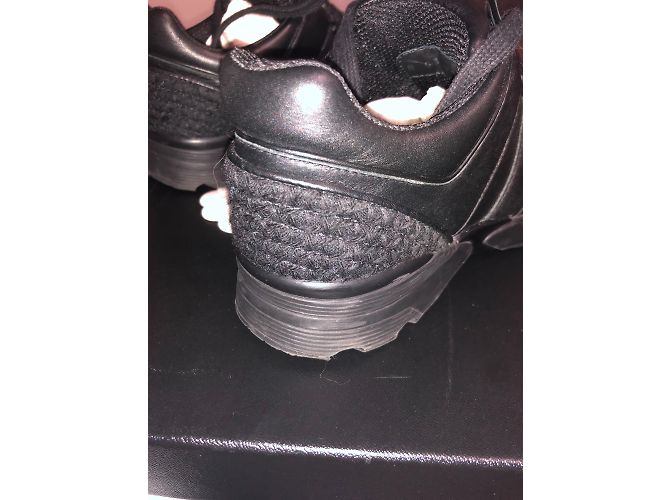 Sneakers Chanel in pelle nera e tweed Nero - vista 5