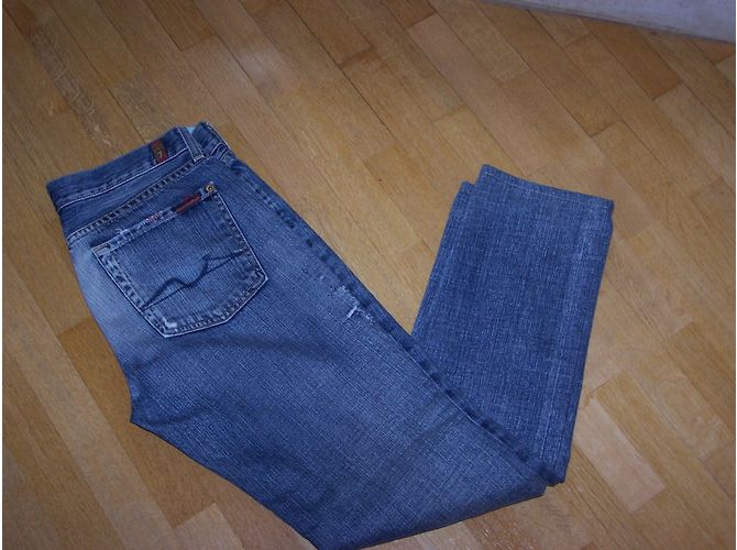 Vaqueros 7 For All Mankind China Wall Azules Algodón - vista 3