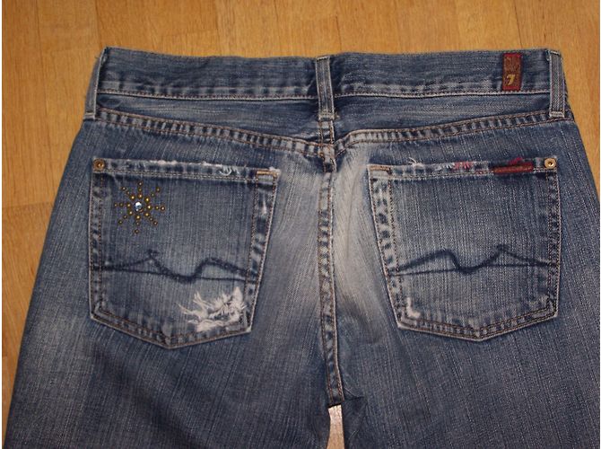 Vaqueros 7 For All Mankind China Wall Azules Algodón - vista 7