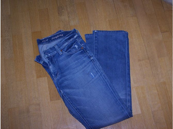 Vaqueros 7 For All Mankind Straight Leg Azules de Algodón Talla W28 - vista 2