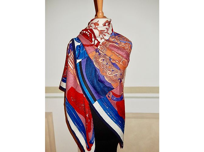 Hermès Lenços de seda Multicor - vista 12