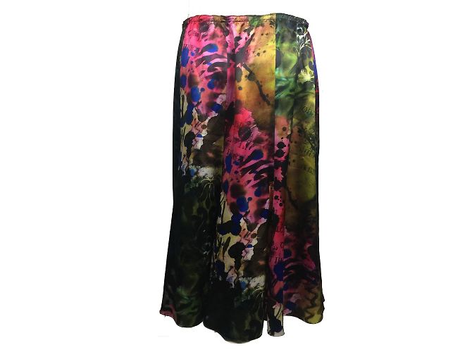 Mariella Burani falda de seda Multicolor - vista 2