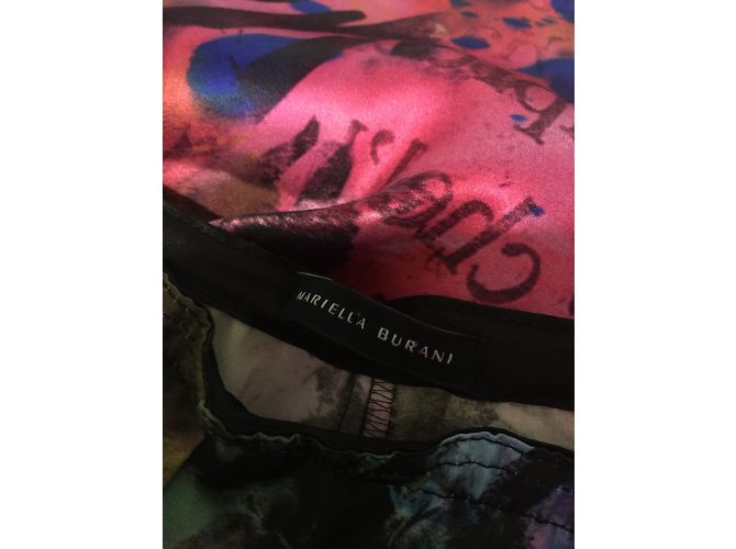 Mariella Burani falda de seda Multicolor - vista 3