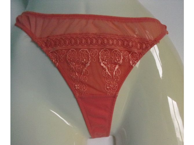Autre Marque Tanga de encaje naranja Charlott - vista 3