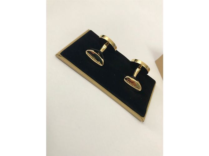 Gemelli Burberry ovali con logo dorati D'oro - vista 6