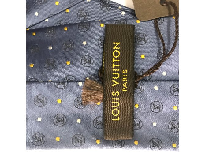 Louis Vuitton Cravate Bleu - vue 3