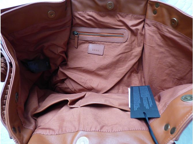 Borsa tote Ikks The Fisherman in pelle marrone - vista 12