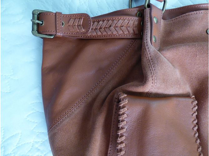 Borsa tote Ikks The Fisherman in pelle marrone - vista 15